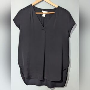 H&M Black V-Neck Blouse